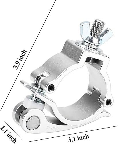 Miniatura 5 de Paquete de 5 abrazaderas de iluminación de escenario para armazón de 2 pulgadas de diámetro exterior o F34, montaje de luz de aluminio resistente