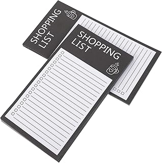 NOLITOY 2 Bloco De Lista De Compras De Geladeira Bloco De Notas De Lista De Compras De Geladeira Notas Adesivas Magnéticas Bloco De Notas Magnético Geladeira Pequena Blocos De Notas