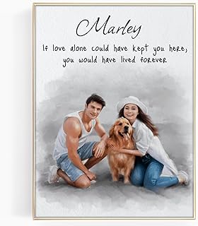 Healthy shop Custom Pet Gift Memorial Dog Portrait from Photo Personalized Pet Memorial Poster Canvas Gift Dog Sympathy Gift Pet Loss Gifts