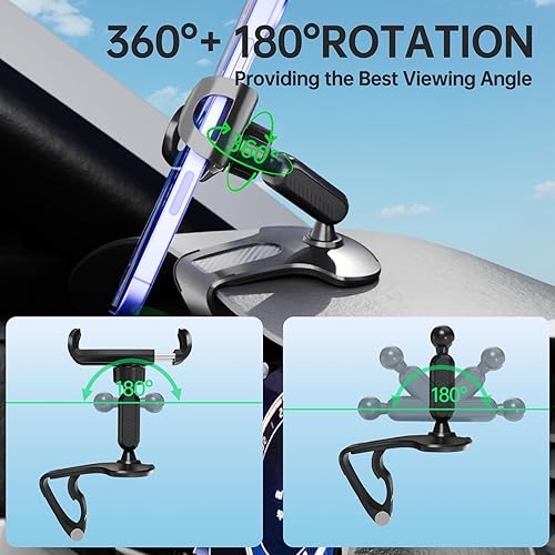Miniatura 3 de Soporte de teléfono para tablero de automóvil, rotación de 360 grados, soporte universal para teléfono celular para soporte de montaje de clip de