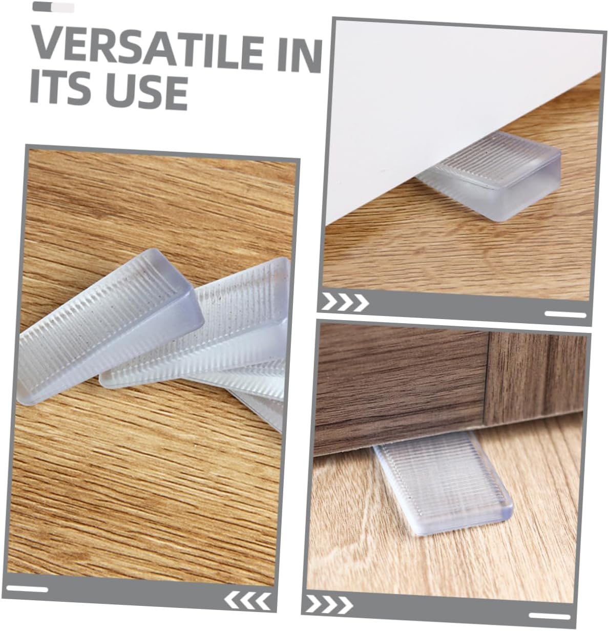 White PVC Furniture Shims, 4Pcs Leveling and Stabilizing for Tables