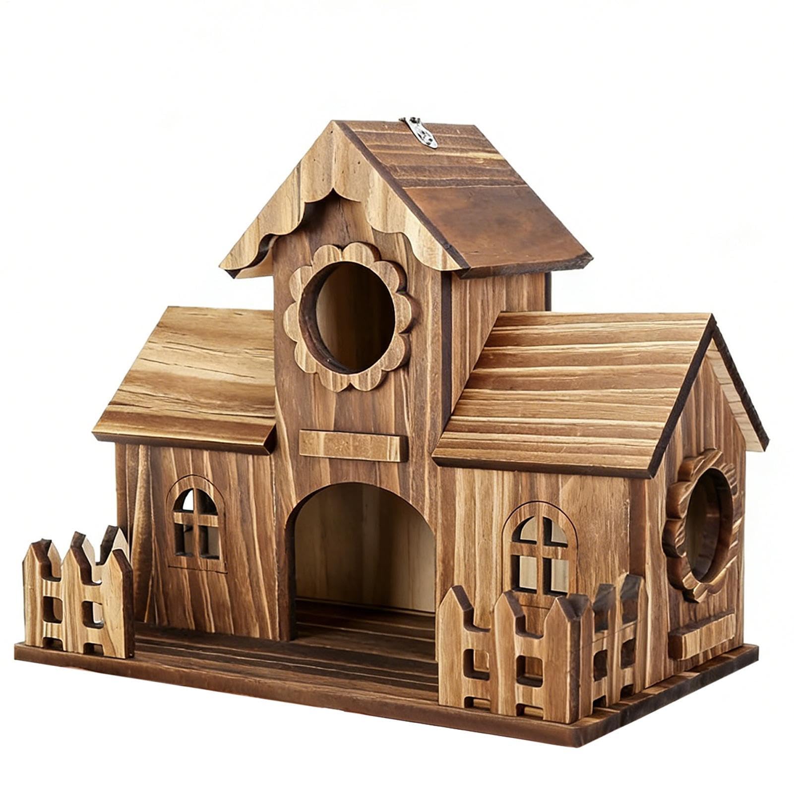 Casette per uccelli per esterno Rustica Decorazione Naturale in Legno per