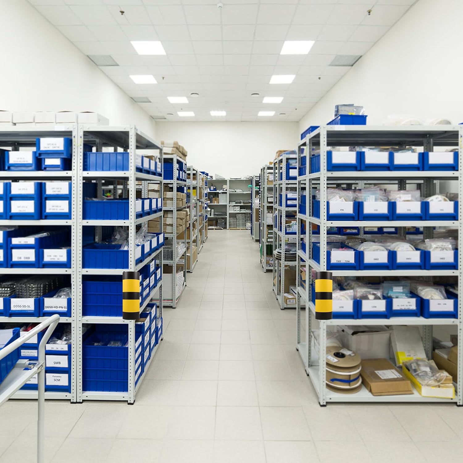Plastic Column Protector - 3.15-3.94inch Shelving Uprights Anti Collision Guard - Plastic Column Rack Guard for Logistics Post Warehouse Industrial Applications