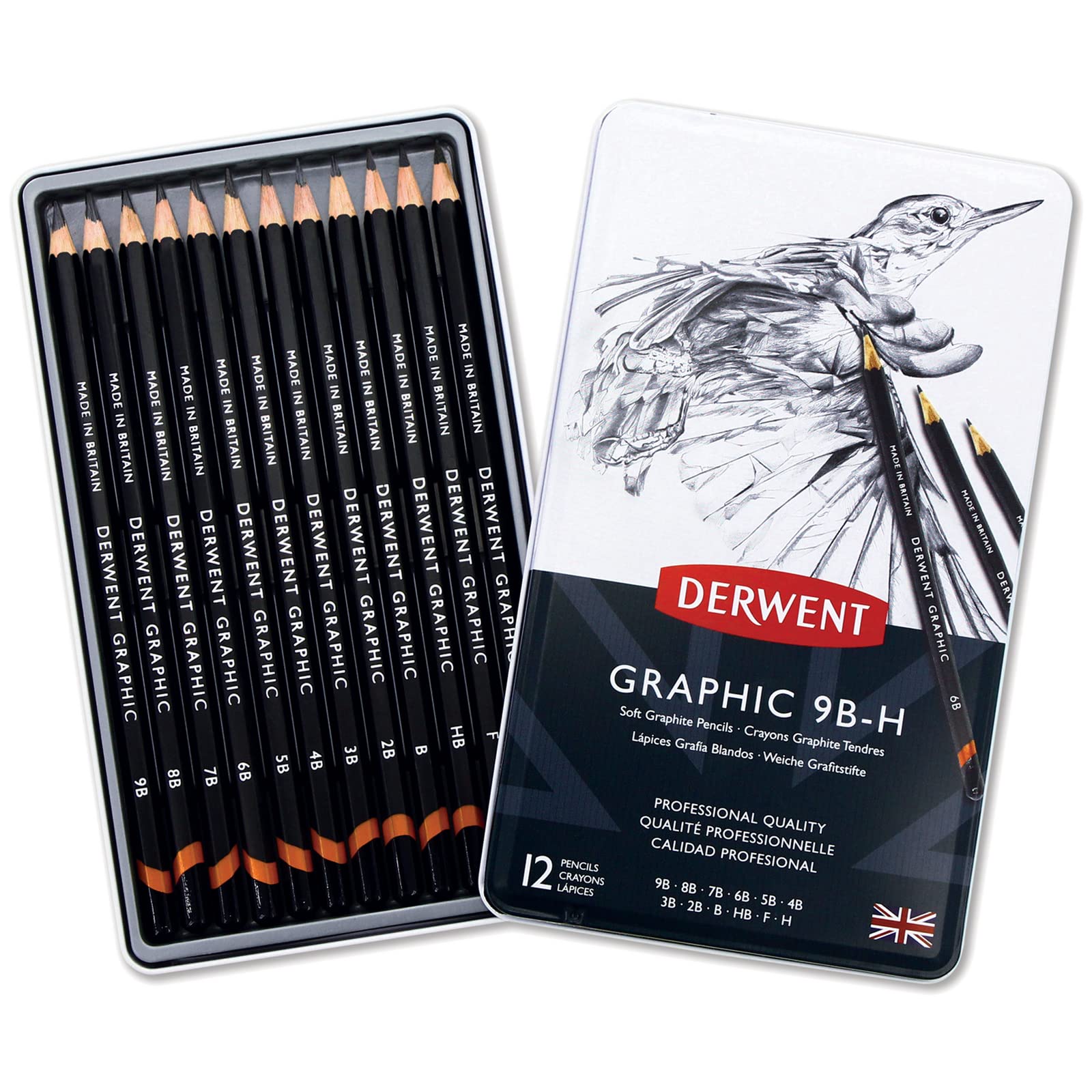 Derwent 34215 - 12 matite in grafite