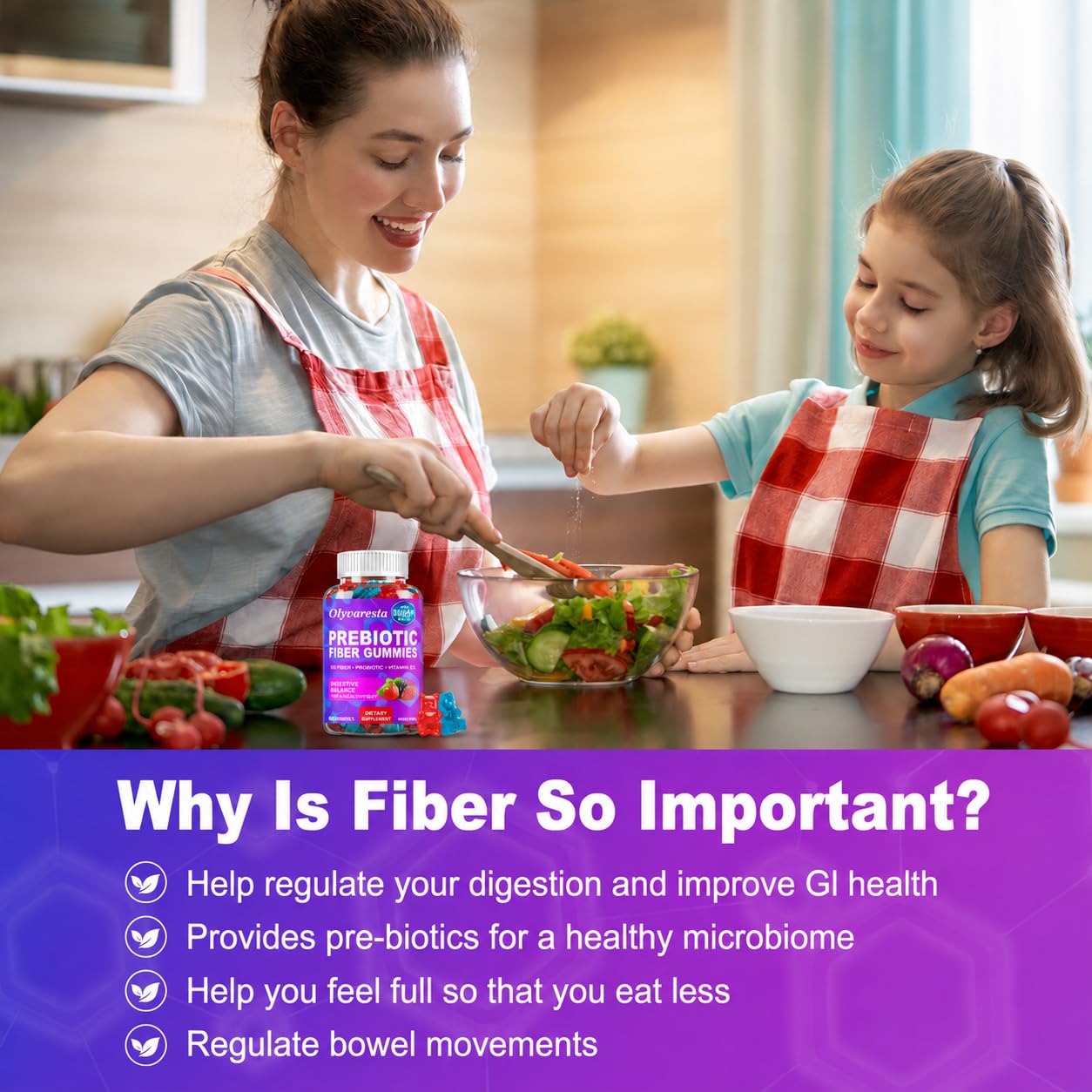 Prebiotic Fiber Gummies, 5g Fiber, Bacillus Coagulans, Mixed Fruit 60 Count — Amazon image 7