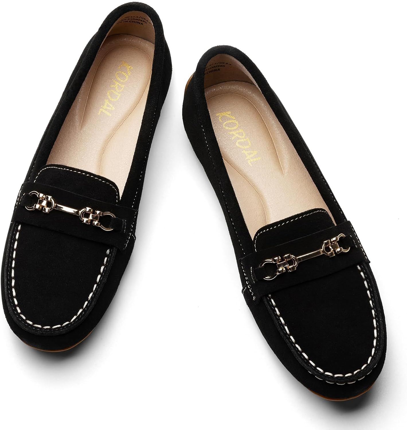KORDAL Women's Comfortable & Lightweight Suede Leather Loafers Slip-Ons Driving Mocs Walking Shoes Cute Business Casual Dress Shoes Work Flats for Women - Image 8