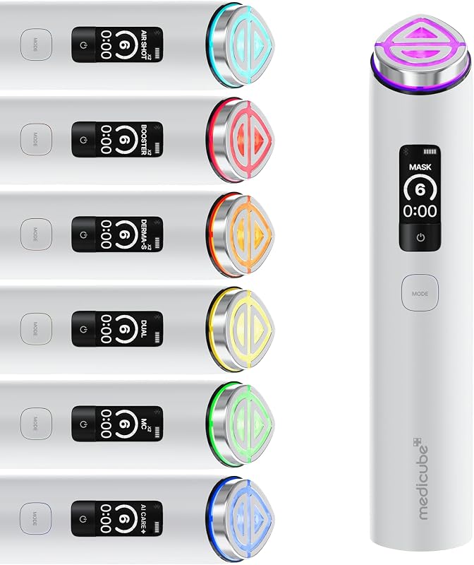 Booster Pro X2™ - 7 IN 1 Glow Beauty Device, 2X Glow Care, White | 7-IN-1 Korean Skincare Device - 2X Care for Glow, Pores, Skin Definition & Radiance, Customized Dual & Mask Modes, White