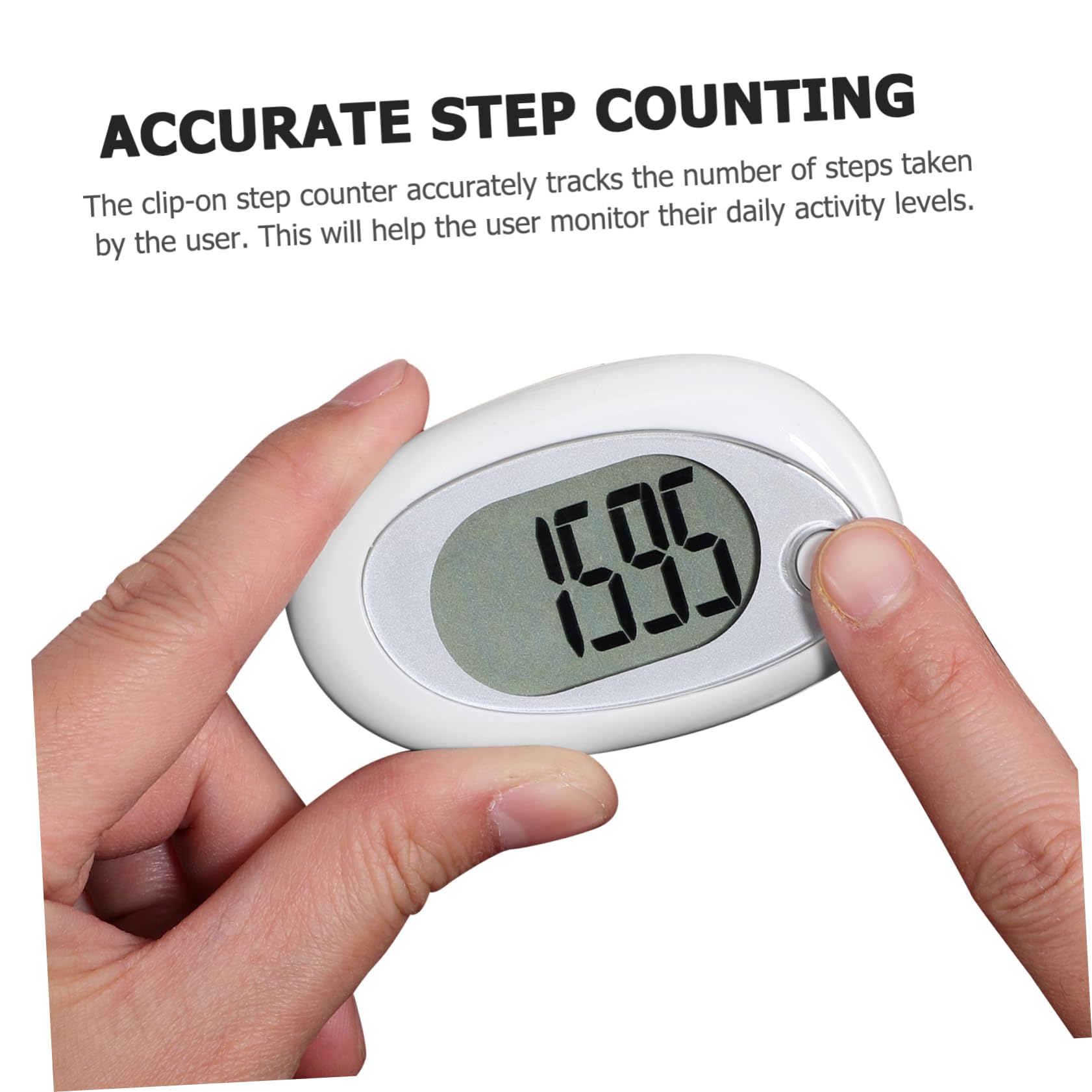 HONMEET Portable Step Counter with Screen Silent Clip Pedometer for Walking Hiking Outdoor Activities Accurate Step Tracking for Seniors Active Lifestyles