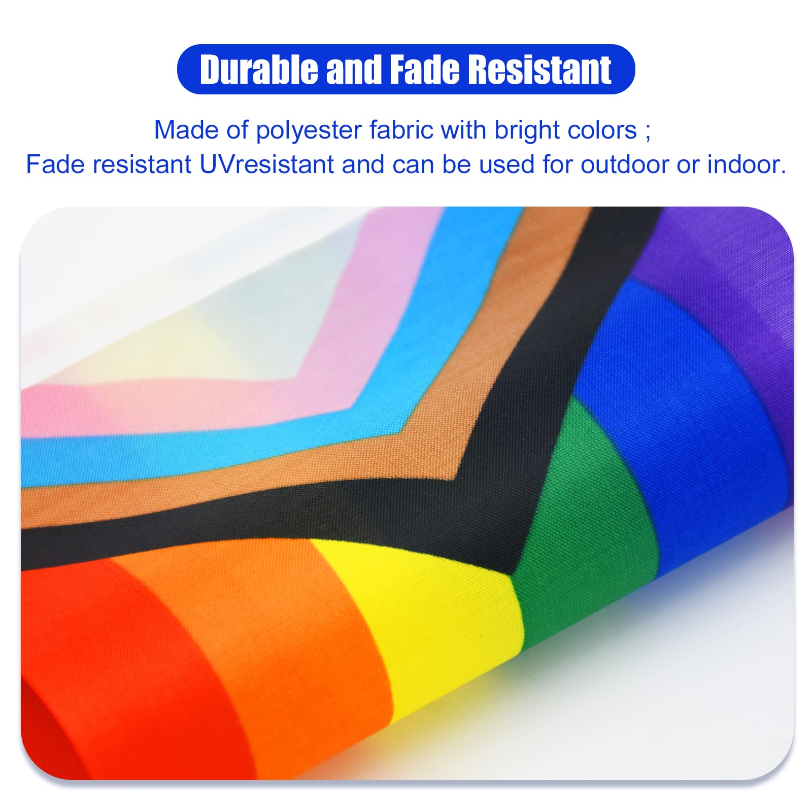 10 Meter Progress Pride Bunting Banner with 38 Pennant Flags ...