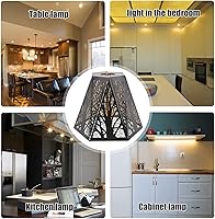 Vista 7 de Uonlytech Pantalla de hierro forjado de 8.3 x 7.1 x 6.4 pulgadas, pantalla hueca de metal para lámparas de mesa, cubierta de iluminación decorativa