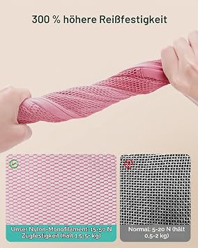 ECOHUB Compression Packing Cubes 4-Piece Set Suitcase Organiser with Compression - Up to 60% Space Saving 3-Layer Reinforced & Tear-Resistant Packing Cubes for Suitcases Made of Recycled PET (Pink
