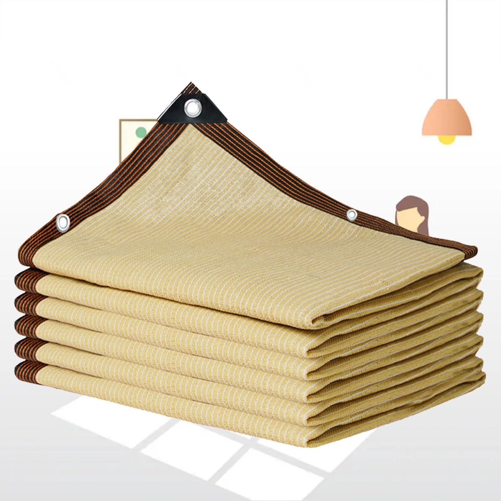 Voile d'extérieur anti-UV beige 2x3m pour abriter la piscine de la chaleur