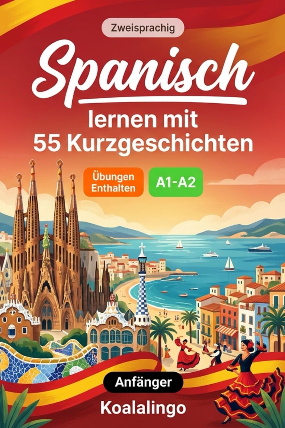 Spanisch lernen mit 55 zweisprachigen Kurzgeschichten für Anfänger: Verbessern Sie Ihren Wortschatz, Ihr Leseverständnis und Ihre Schreibfähigkeiten mit Übungen für A1-A2 Lernende