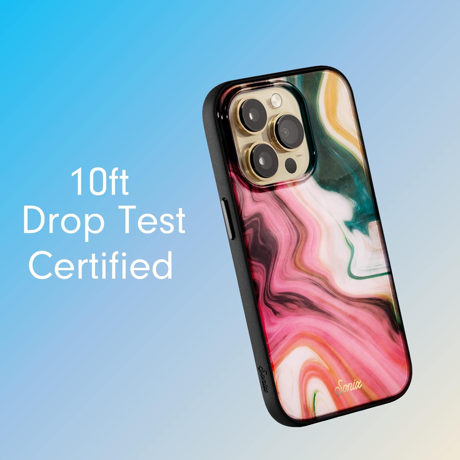 Sonix Case for iPhone 14 Pro | 10ft Drop Tested | Marble Phone Case for Women | Agate - Image 2