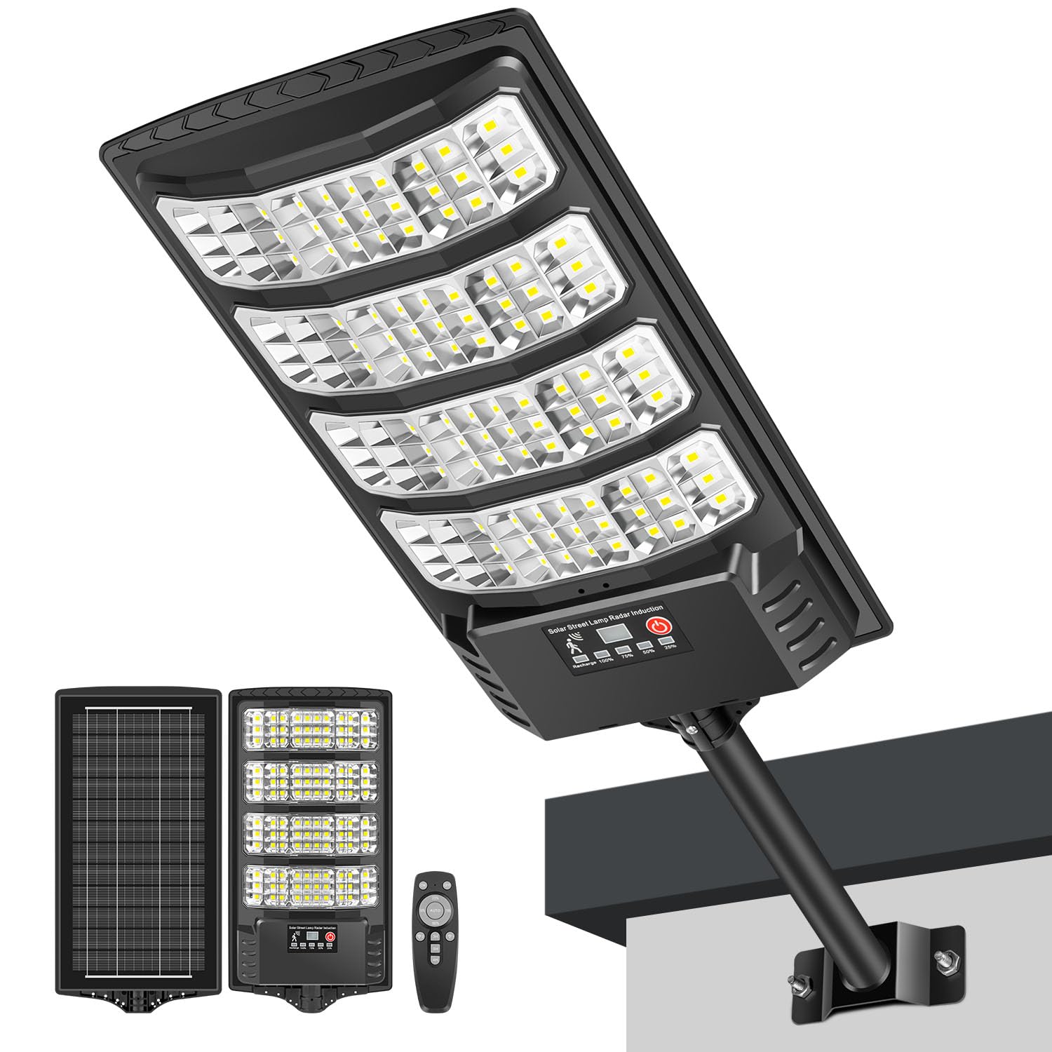 Lumière Solaire Extérieure Avec Détecteur De Mouvement IP65 étanche, 6500K Blanc Froid Lumière