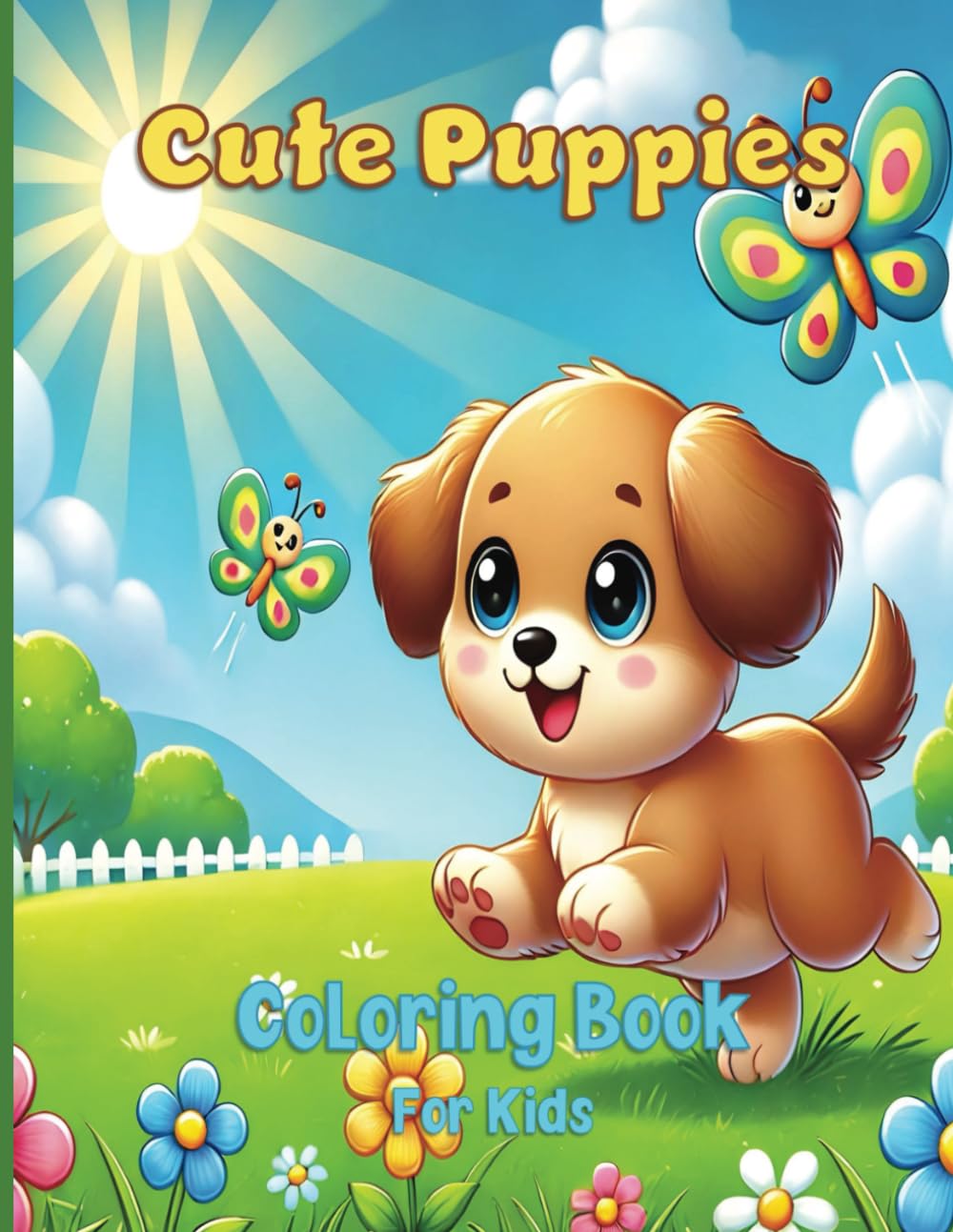 Cute Puppies: A Fun and Adorable Coloring Book for Dog Lovers