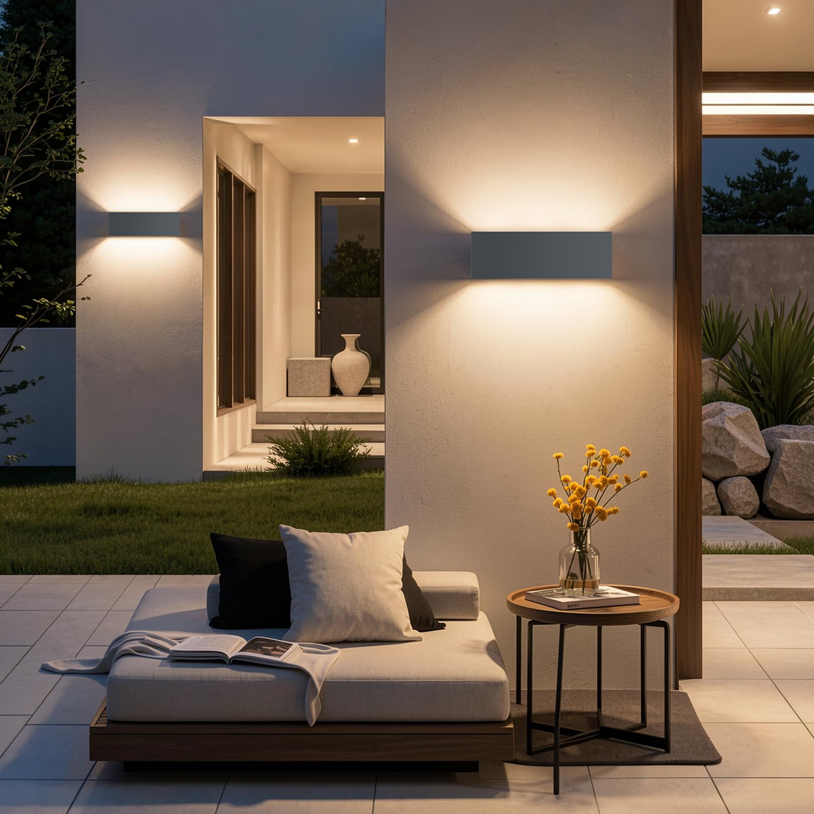Klighten Applique Murale Extérieur avec Détecteur de Mouvement, Anthracite
