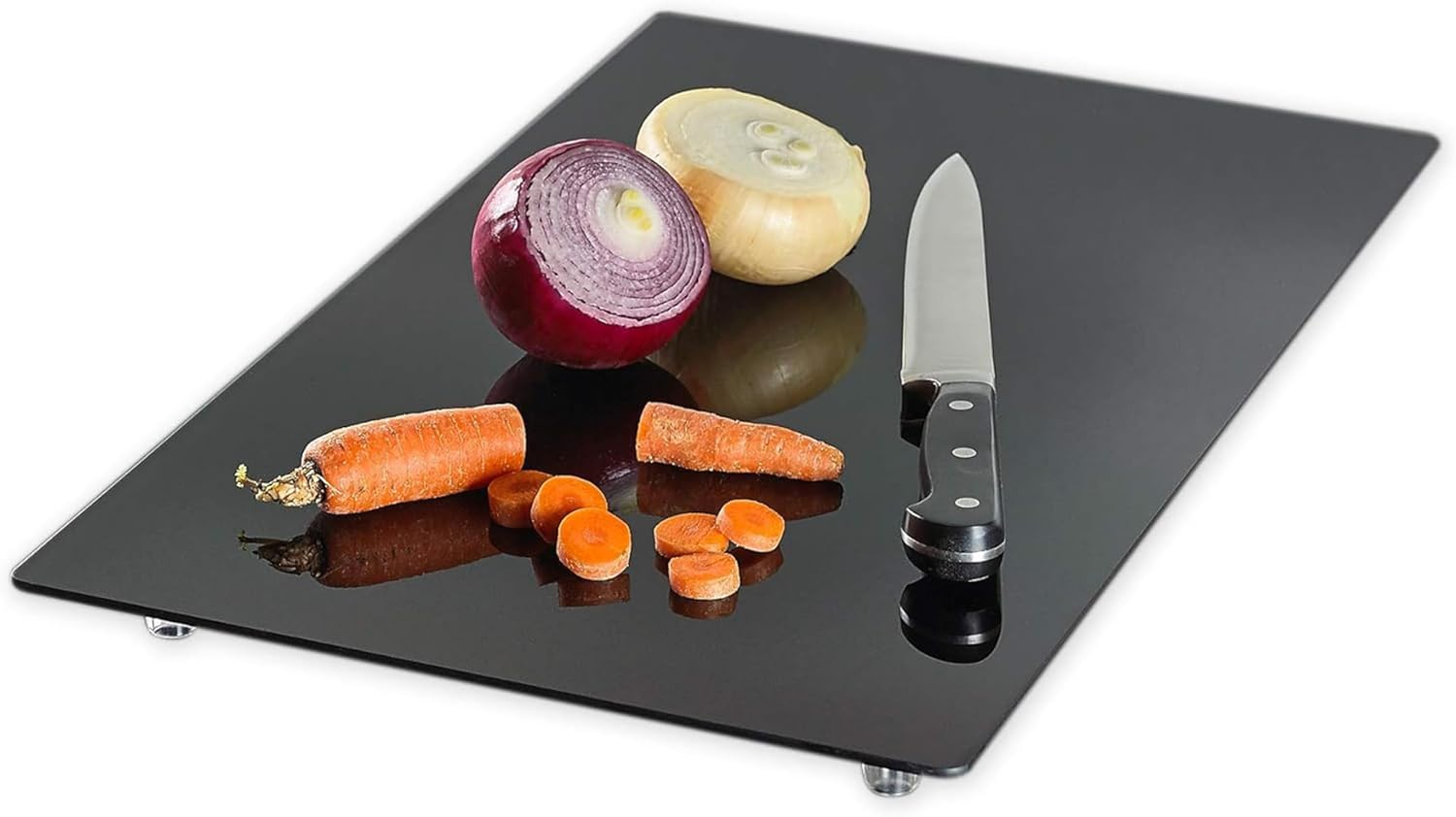 Multipurpose Tempered Glass Black Stove Cover 22 x 12 Inch – Countertop Cutting Board with Legs – Stovetop Cover to Expend Kitchen Space.
