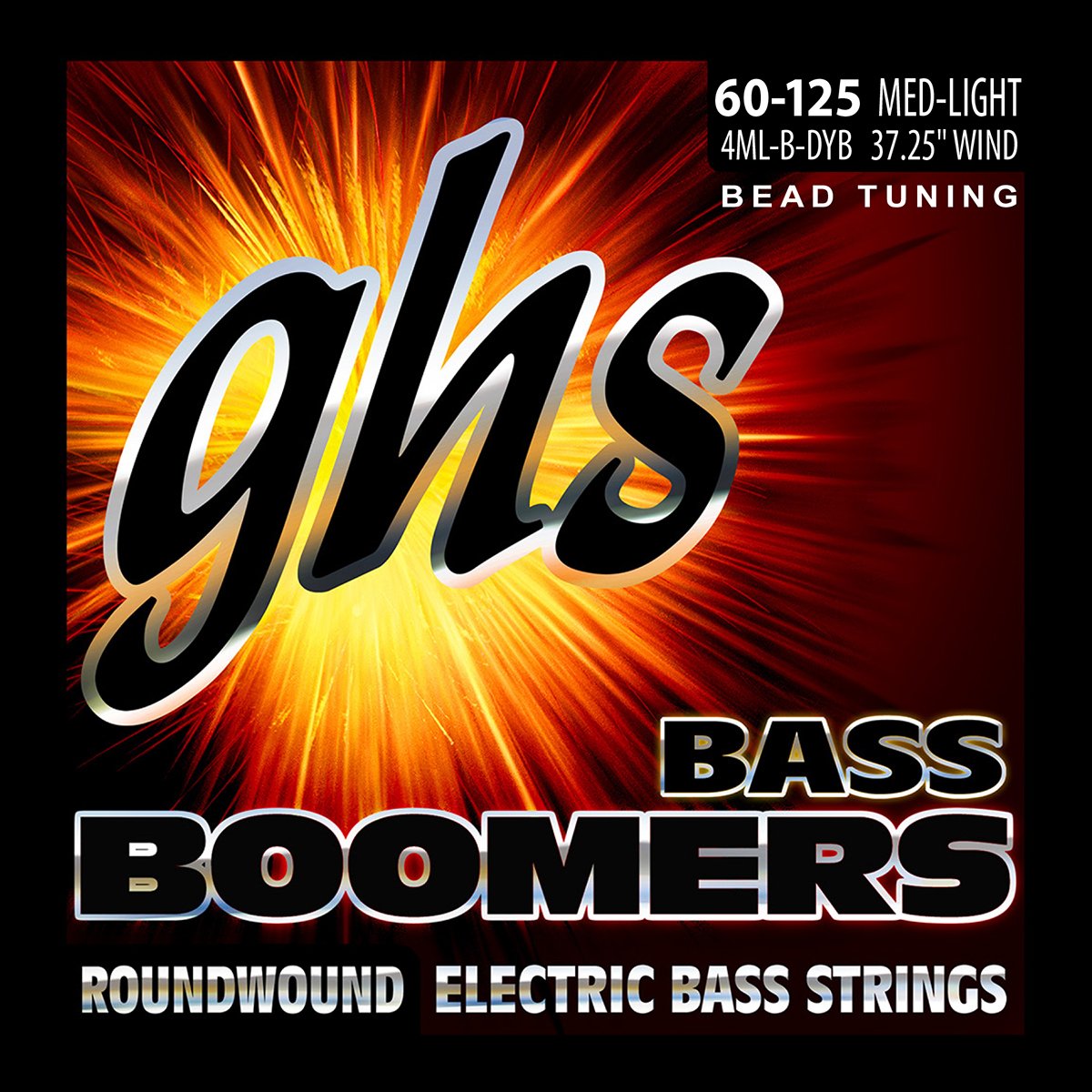 GHS Strings 4ML-B-DYB Electric Bass Boomer String Sets Nickel Plated Guitar Strings, Custom