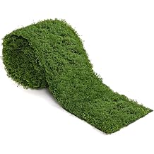 Betylifoy Artificial Moss Mat, 4"x47" Dark Green Fake Moss Roll for Crafts
