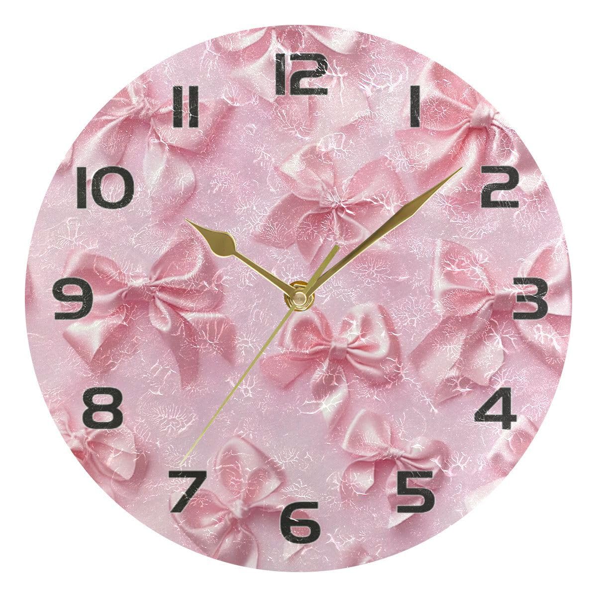 Horloge murale ronde dorée 25cm pour habiller un mur vide