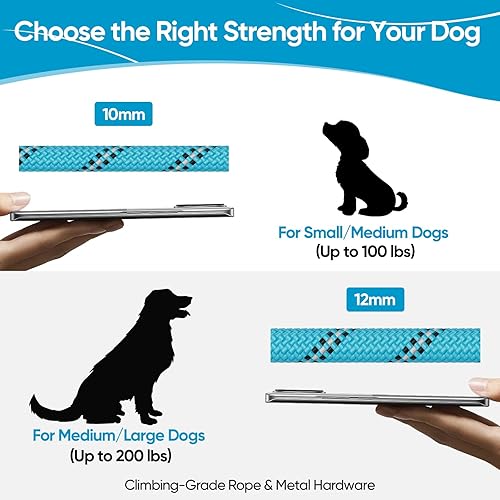 Miniatura 7 de XiaZ Correa doble para perro para dos perros, sin enredos, con giro de 360 y 4 asas cómodas, correa doble resistente para perro con cuerda altamente