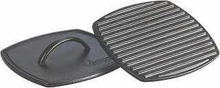 Lodge Pre-Seasoned Cast Iron Square Panini Press, 8.32 Inch