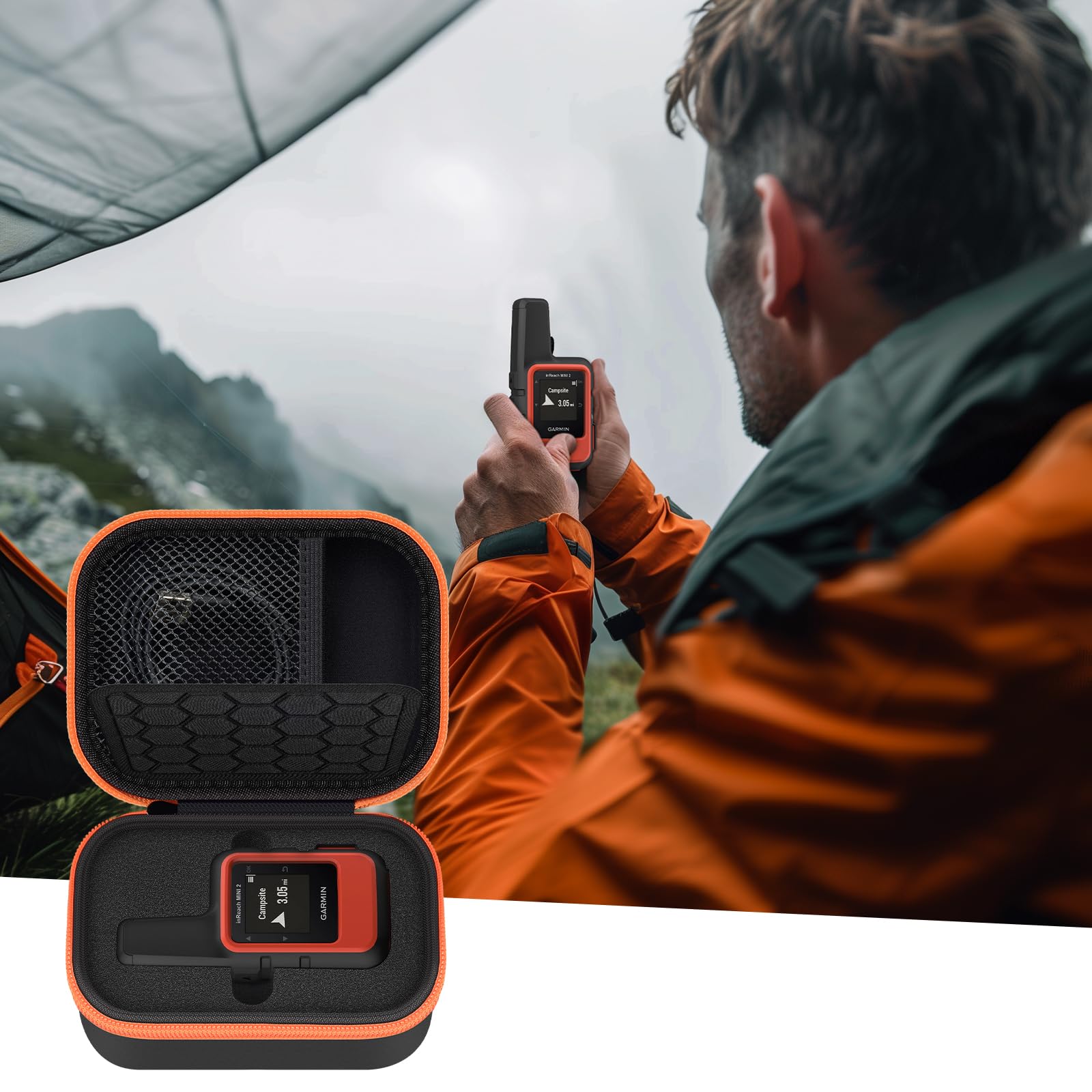 Blueshaweu Custodia rigida di trasporto per Garmin inReach Mini 3 Plus, borsa di archiviazione da viaggio per GPS Garmin inReach Mini 3 Plus portatile, resistente all'acqua, a prova di urto (Nero