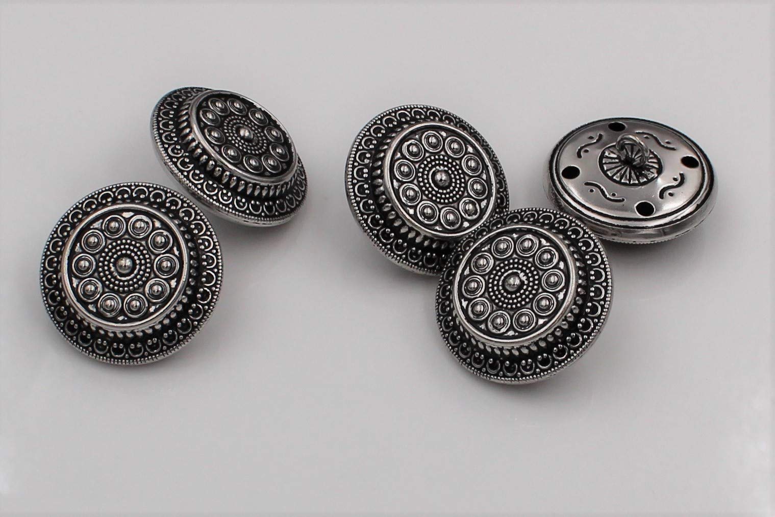 6 Boutons Style Métal - Produit Français De Très Bonne Qualité, Neufs, Pour Couture Ou Remplacement