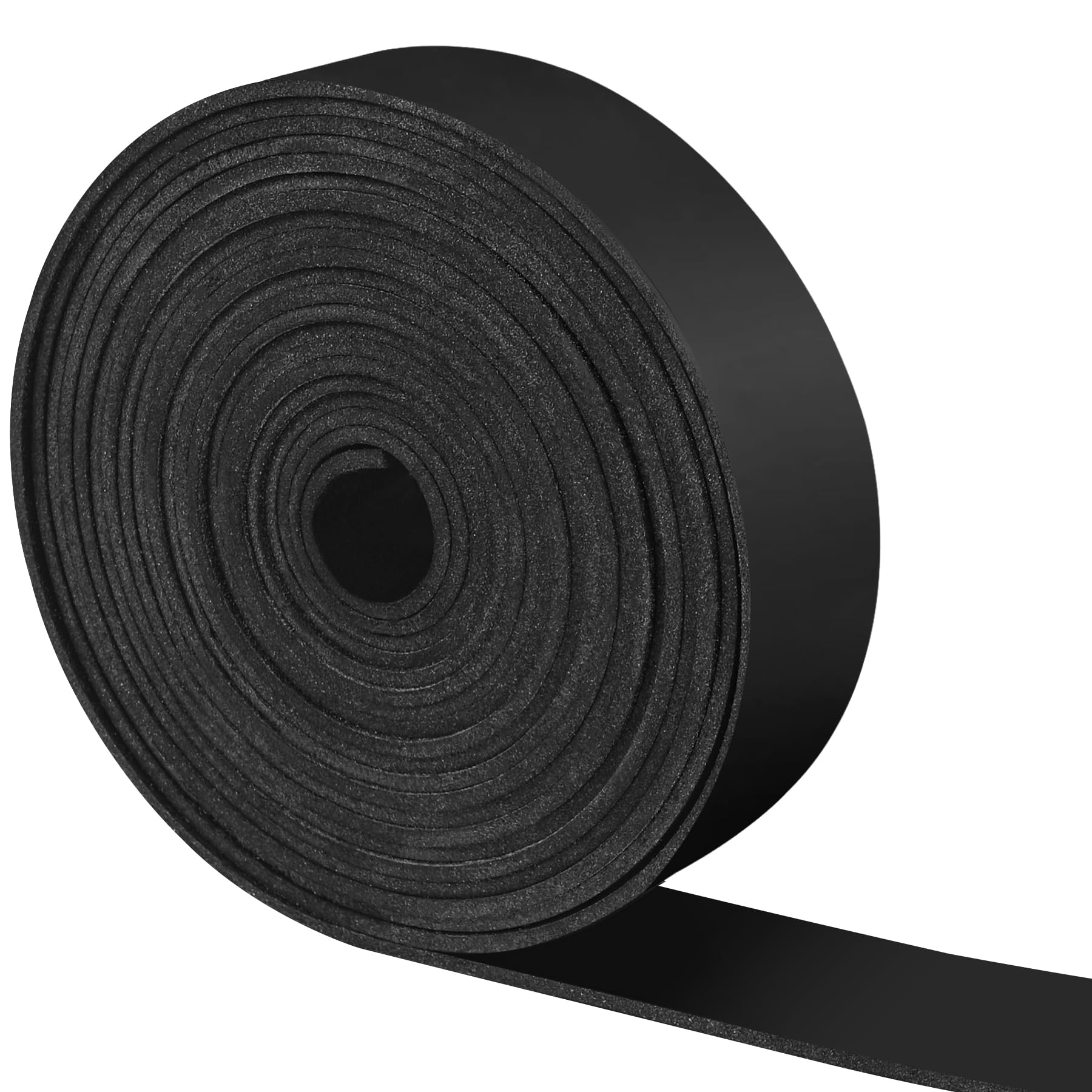 Neoprene Rubber Strips Solid Rubber Rolls Use for Gaskets DIY Material, Supports, Leveling, Sealing, Bumpers, Protection, Flooring (1In x 1/16In x 10Ft)