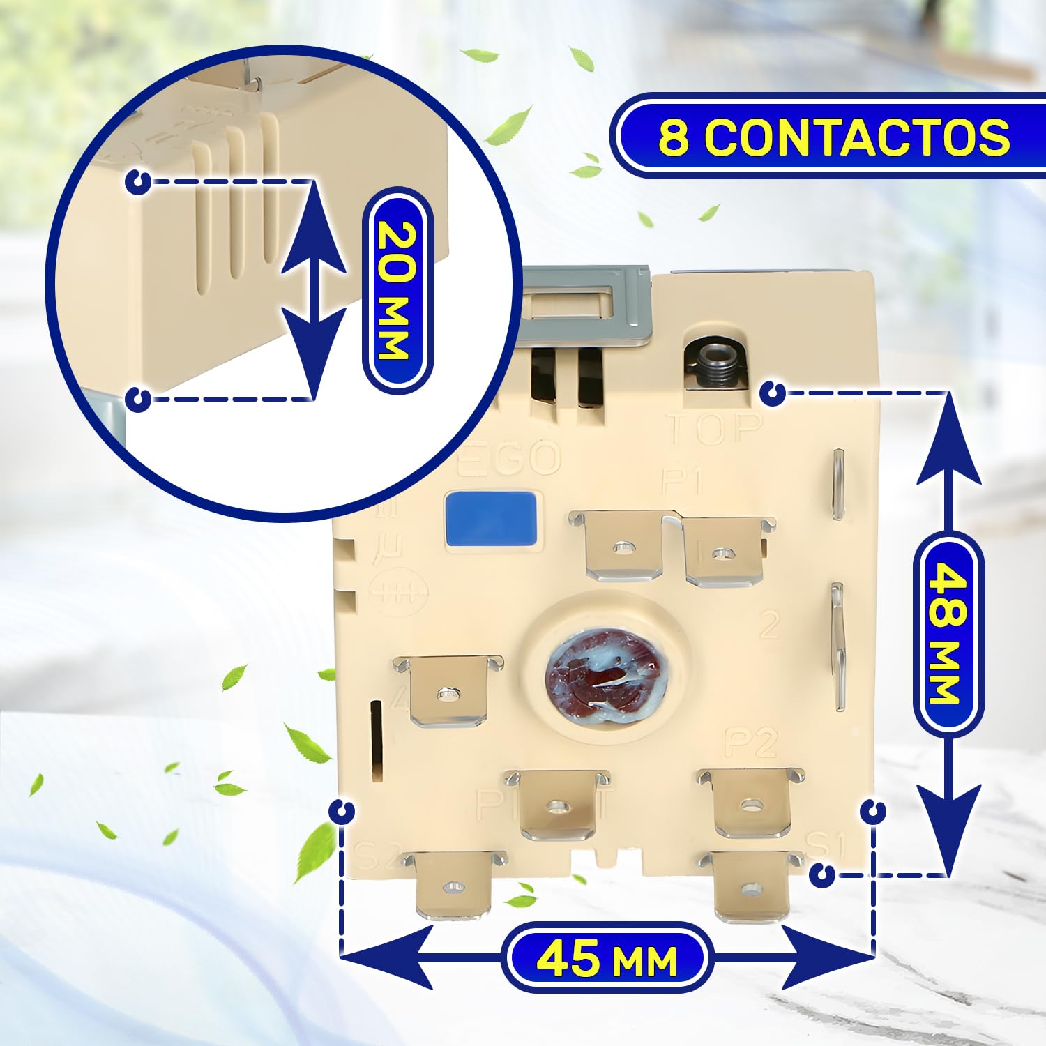 Regulador de Energía para Quemador de Placa Eléctrica 13A 240V con Código Original 315078824/2 3150788242 para AEG 50.57071.010 para EGO - Garantía de 10 Años - MONTERAL