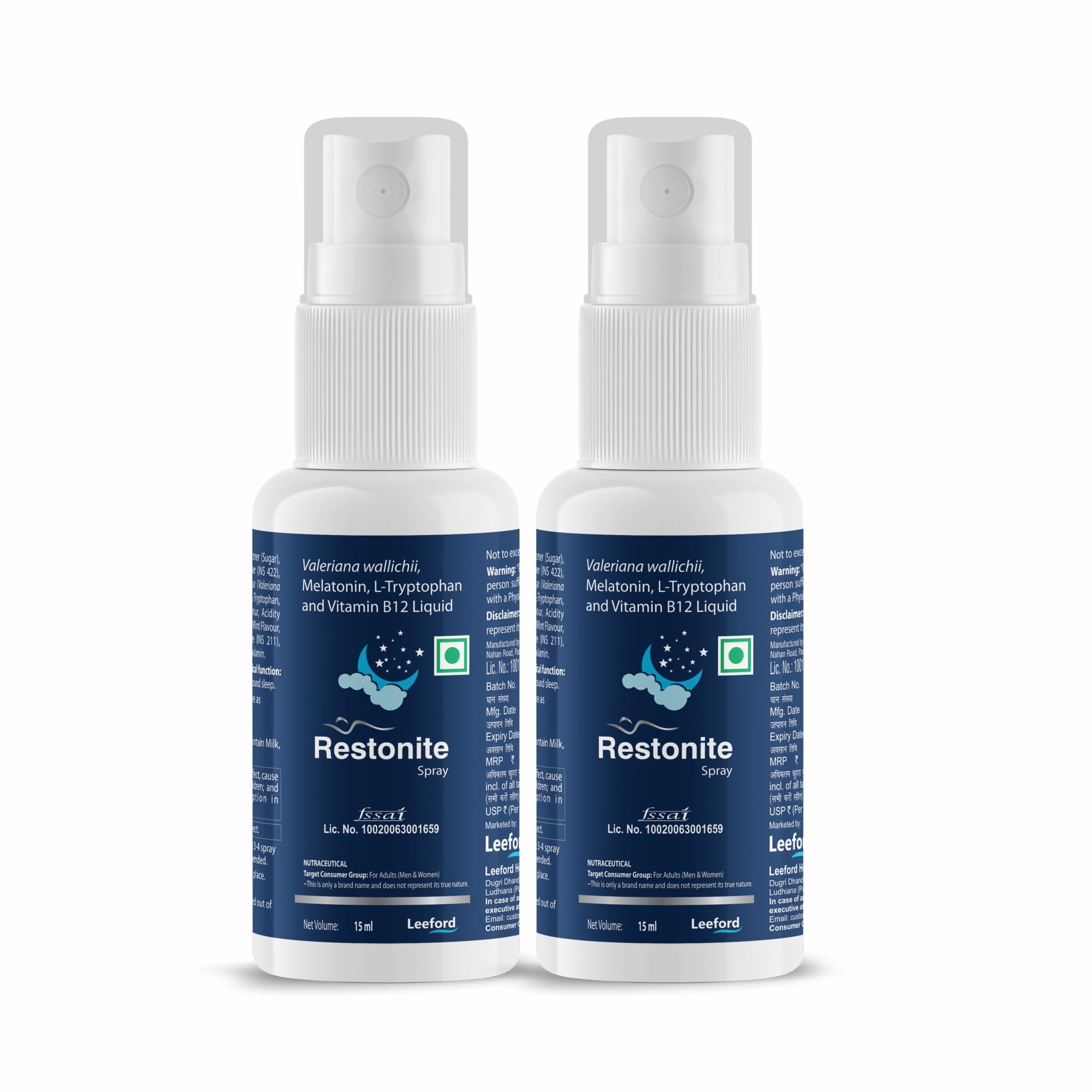 Restonite Melatonin Oral spray For Relaxation and Good Sleep 15 ml (Pack of 4) (B0CVQGYRY1) Amazon Price History, Amazon Price Tracker