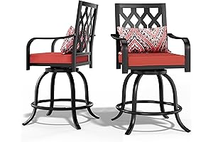 YITAHOME Bar Height Swivel Patio Chairs