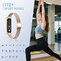 Ceas inteligent sport cu GPS pentru femei Ruopoem, 170 moduri sport, IP68, SpO2, monitorizare somn, pedometru și notificări Bluetooth 2