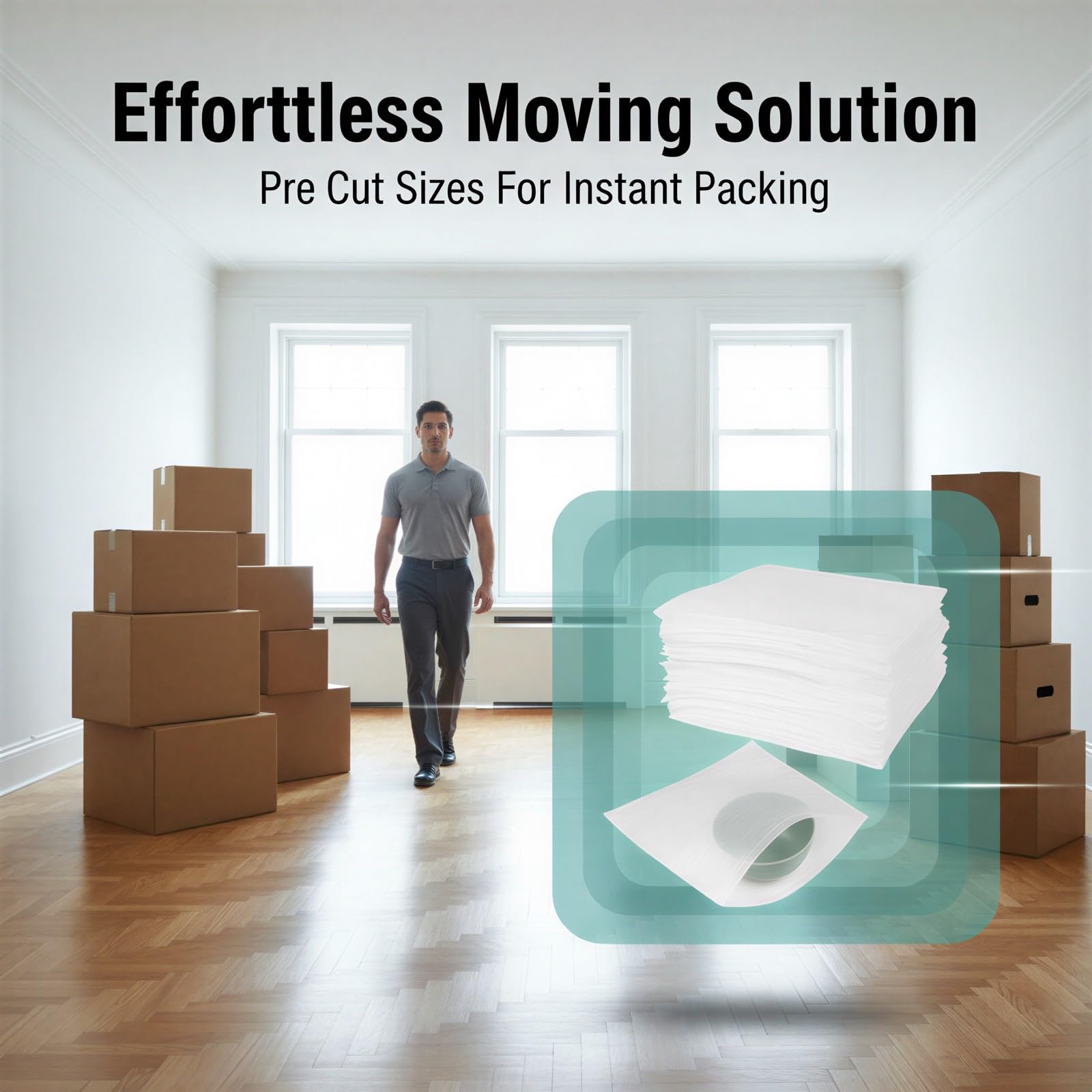 100 Stück Schaumstoffbeutel, Verpackungsmaterial als Polsterfolie, Schaumstoffplatten zum Verpacken, Umzug, Versand, Lagern, wiederverwendbare PE-Umzugshelfer für empfindliche Ware
