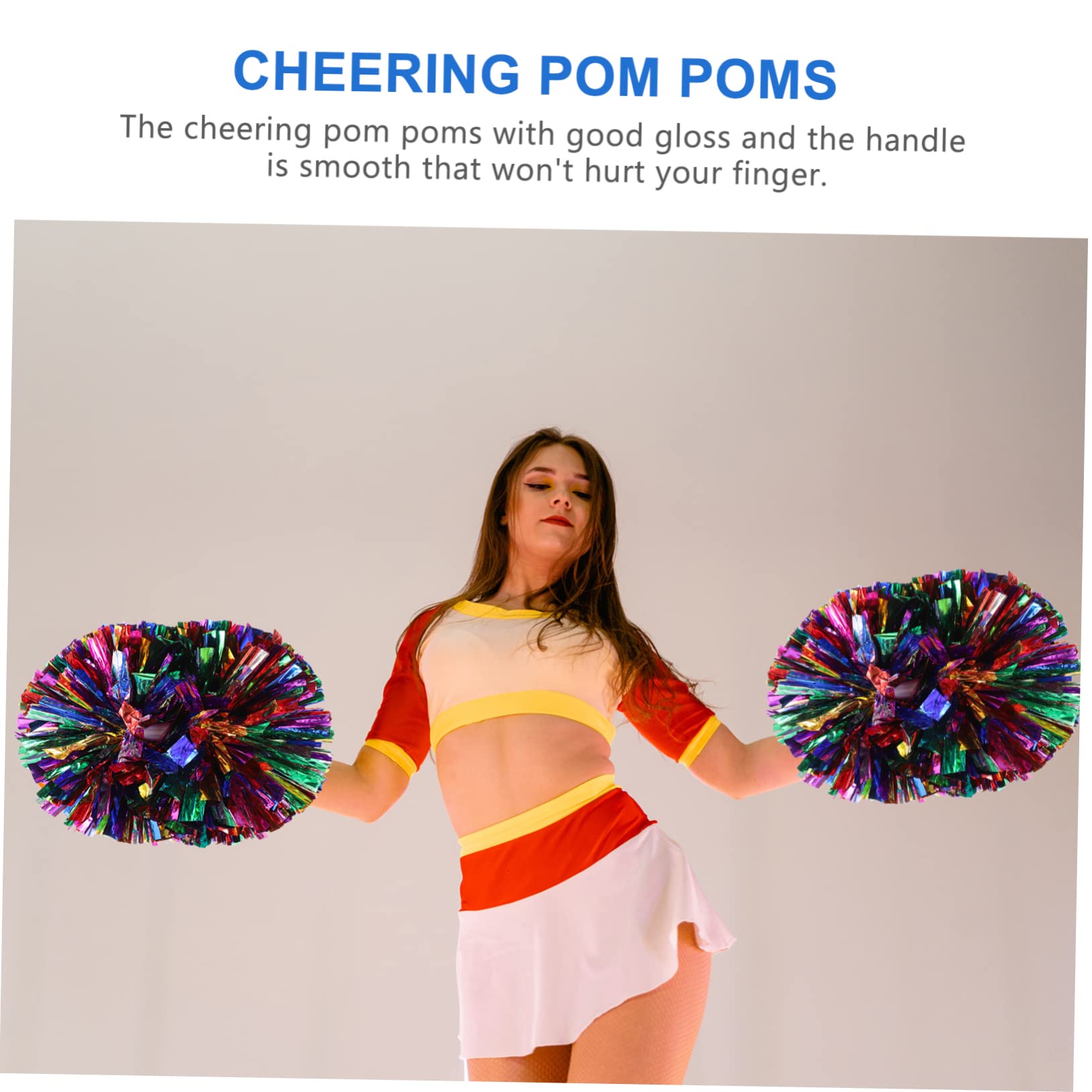 Balacoo Events Supplies Handheld Cheer Props Pom Poms Cheer Cheerleading Performance Decor Sports Activities