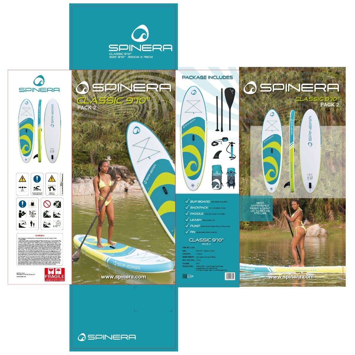 SPINERA Klasyczny 23 cm Stand Up Paddleboard pakiet