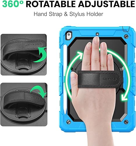 Miniatura 79 de SEYMAC Funda para iPad de 9ª/8ª/7ª generación de 10.2" 2021-2019, funda protectora resistente a prueba de golpes con protector de pantalla, soporte