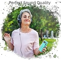 Vista 2 de PRUNUS J-166 - Radio portátil AM FM, Regalos para papá y mamá, Radio a batería con luz de sintonización, clip trasero, excelente recepción, Radios