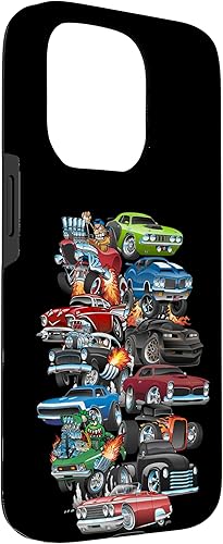 Vista 33 de Funda para iPhone 13 Hotrods, autos clásicos, coches musculosos y carros de carreras