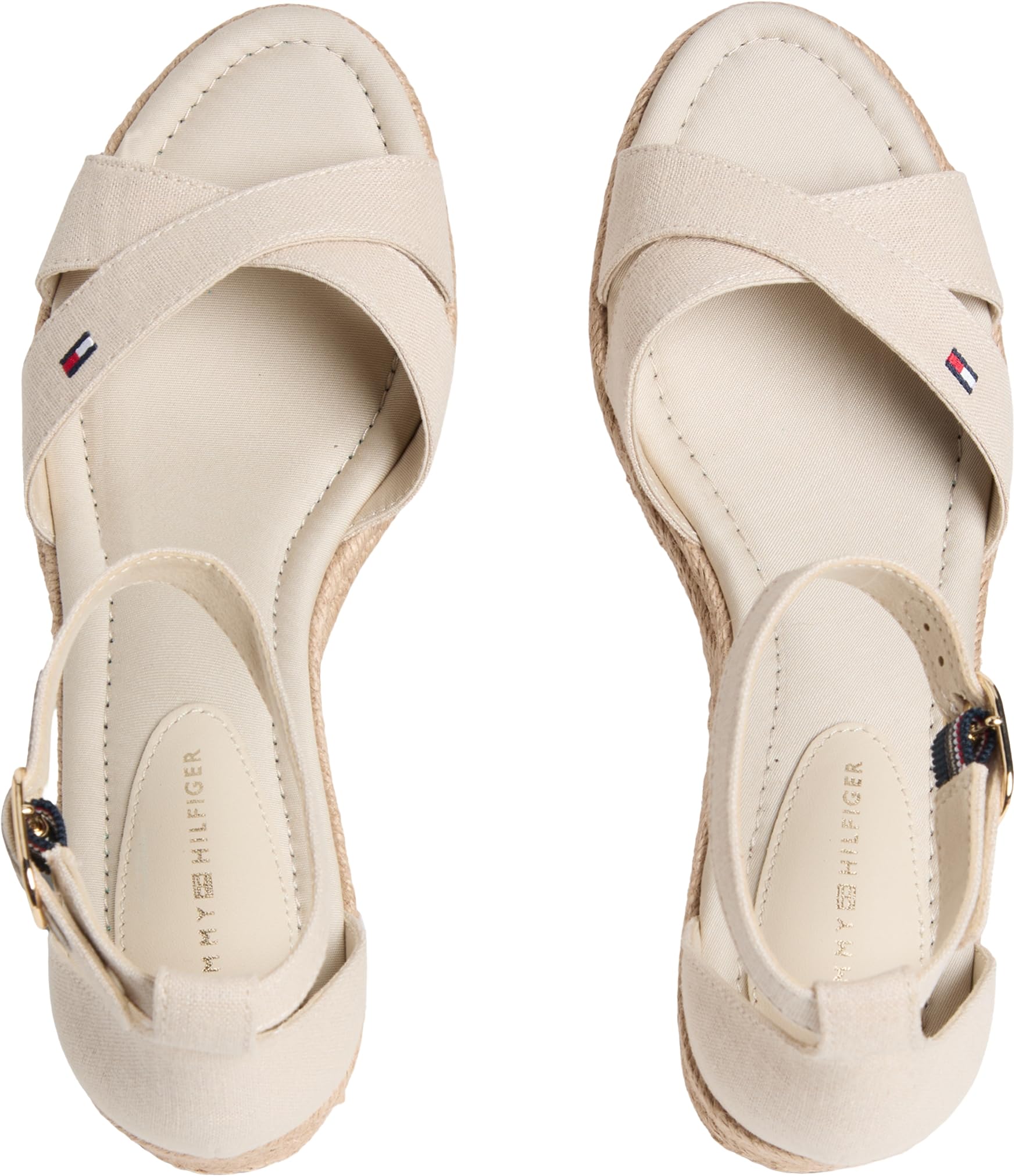 Tommy Hilfiger Damen Mid Wedge Espad X Cross Fw0fw09332Keil-Espadrilles