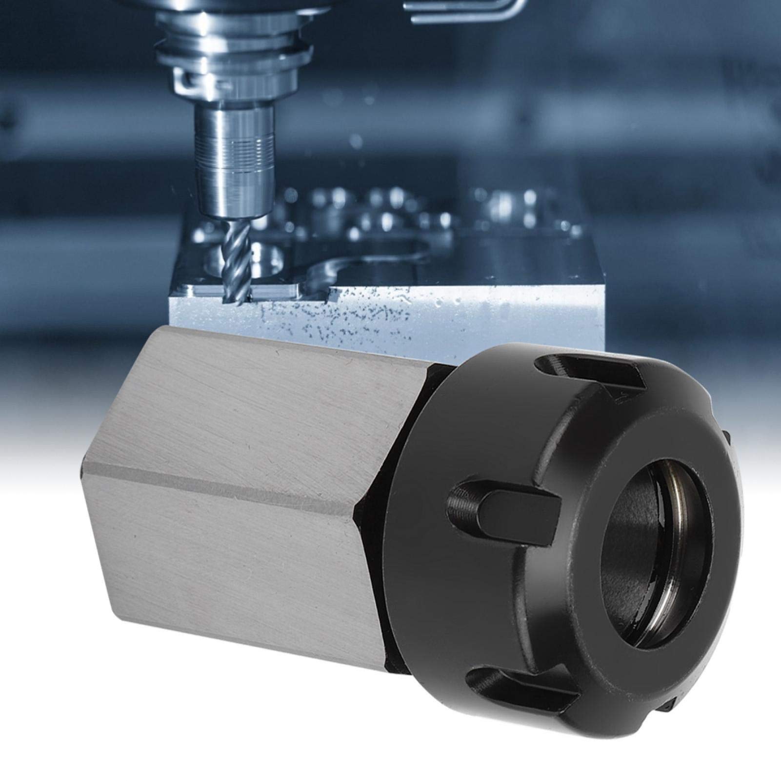 Sechskant-Spannzangenfutter Silber Kohlenstoffstahl Hochfester CNC-Drehmaschinen-Werkzeughalter ER32UM Fräserhülsen(ER40)