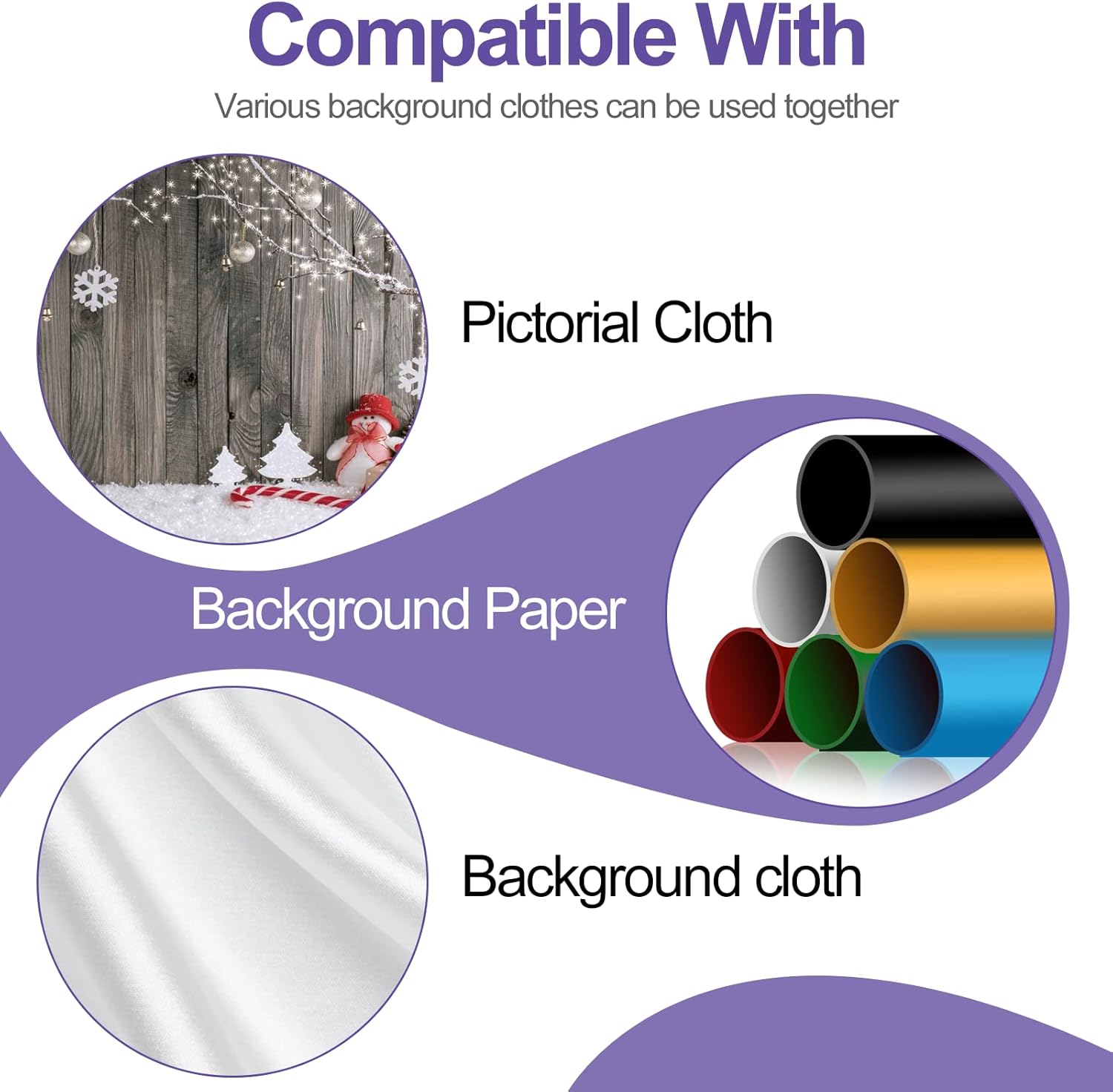 EMART Photography Backdrop Wall Mount Single Roller Support System, Manual Photo Background Holder, Ceiling Mounted for Studio Live Streaming