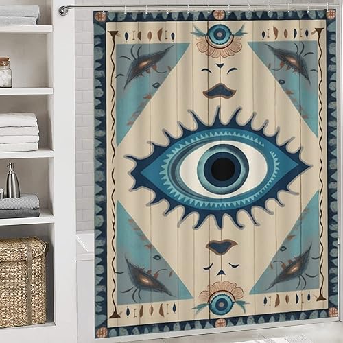 Miniatura 5 de Juego de 4 cortinas de ducha de baño, juegos de baño con alfombras (tapete de baño, forma de U y tapa de inodoro), juego de decoración de baño