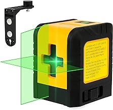 Amazon Basics Autonivelador láser de clase II, horizontal/vertical, Láser de 18 metros, Color Amarillo Y Negro
