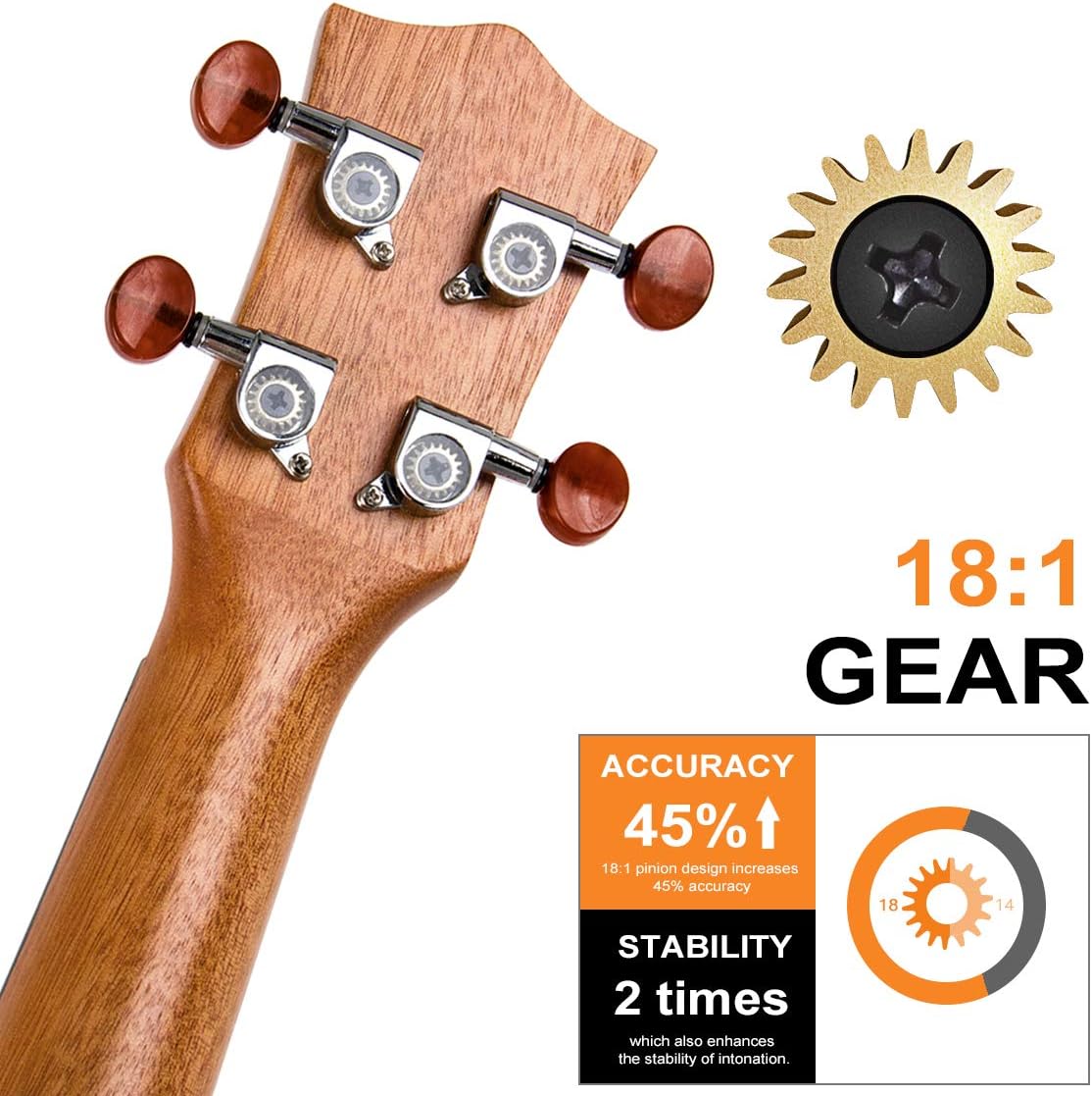 Kmise Baritone Ukulele,Ukelele 30 inch Professional Mahogany Uke with DGBE String Strap Ukalalee Picks