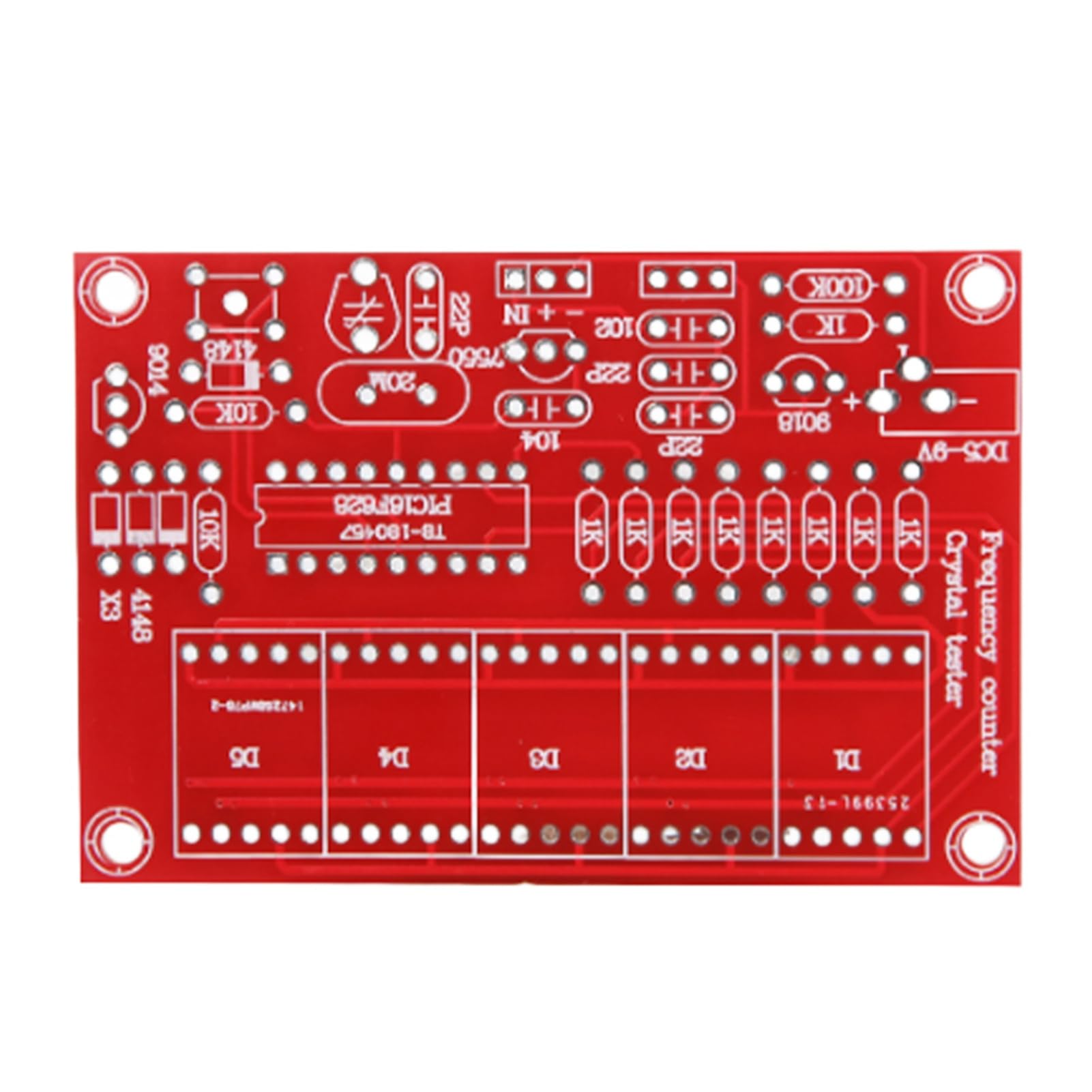 Respicefinem Counter Tester 15×10×4 1hz 50mhz Frequency Indicator oscillator Tester Module kit with 5 Digits Digital Tube Display red Frequency Display