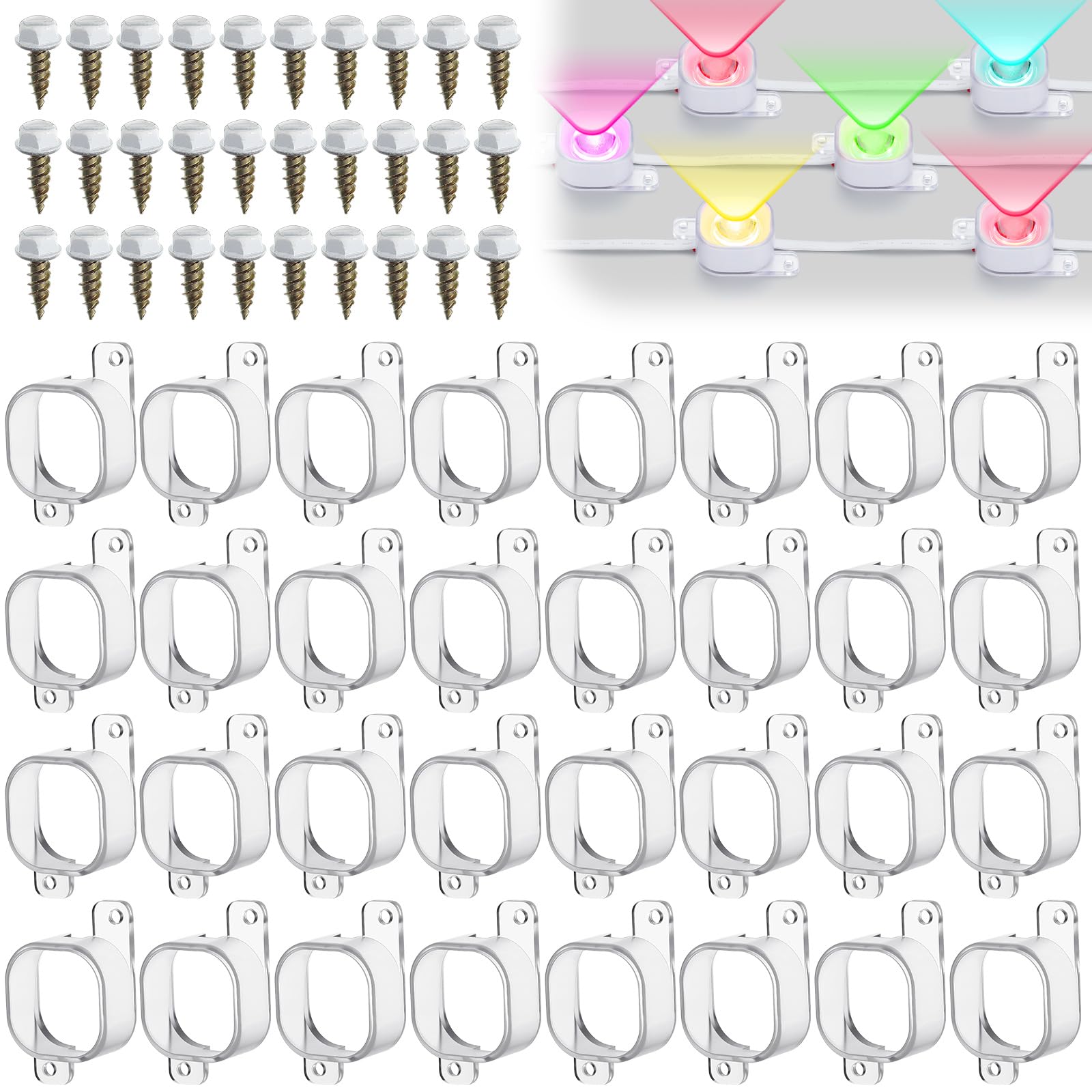 Beeveer 80 Set Light Clips Compatible with Govee H706 H806 Pro Lights
