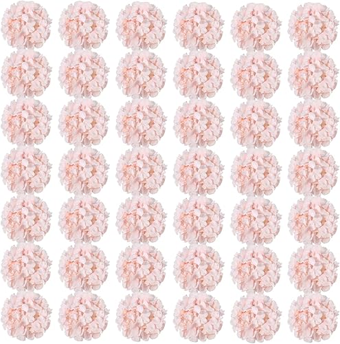 Auihiay 64 piezas Flores Artificiales de Hortensia, Cabezas de Hortensia de Seda con Tallos, Flores de Hortensia Rosa para Bricolaje Centro de Mesa