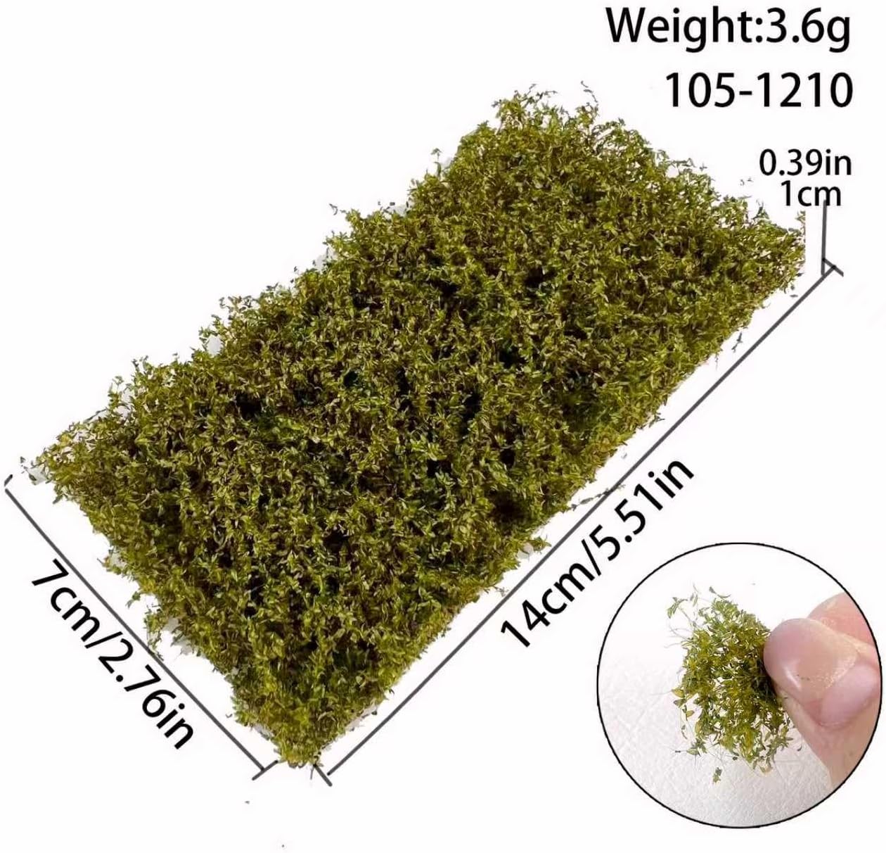 Tearable Vine Model Railway Scenery, Withered Yellow Green, 5.5x2.76x0.39 Inches, Miniature Diorama Landscape Material for Train Layout and Model Building (Withered Yellow)